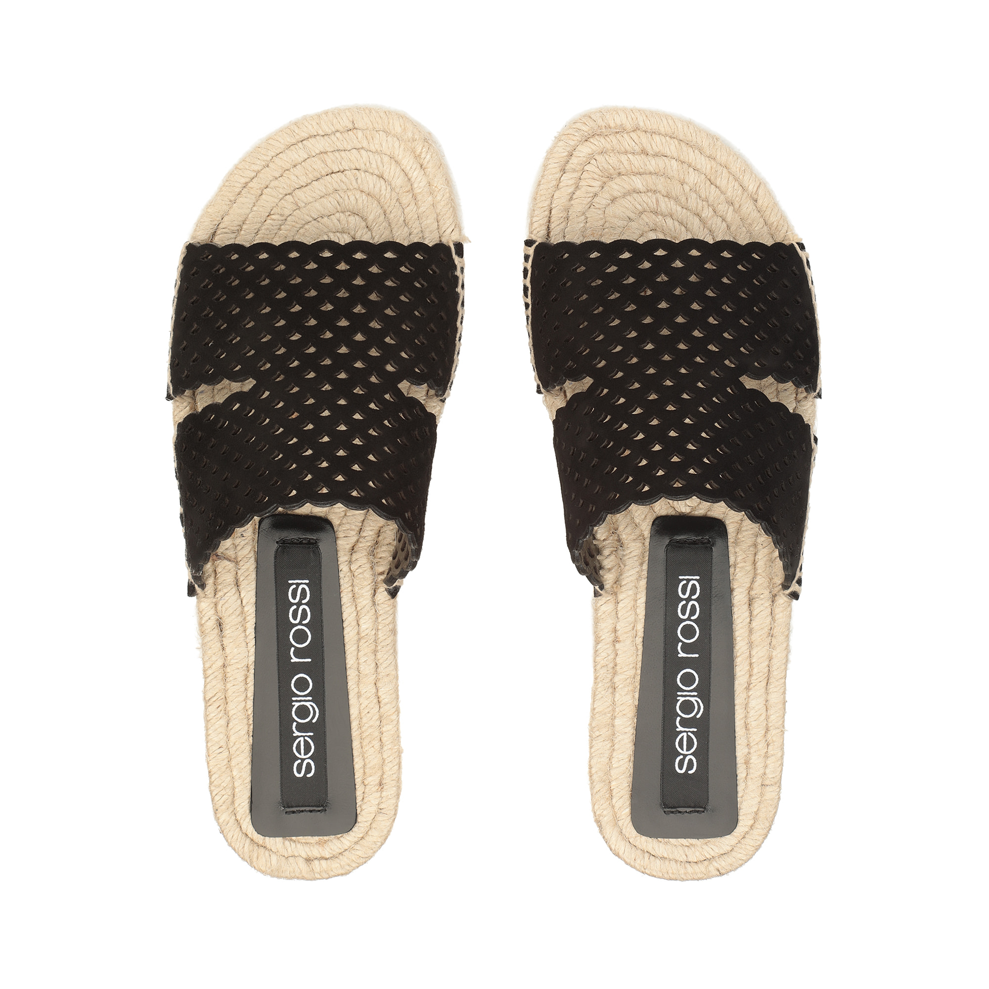 Flat sandals Black Flat: 10mm, sr Micro Mermaid - Flat