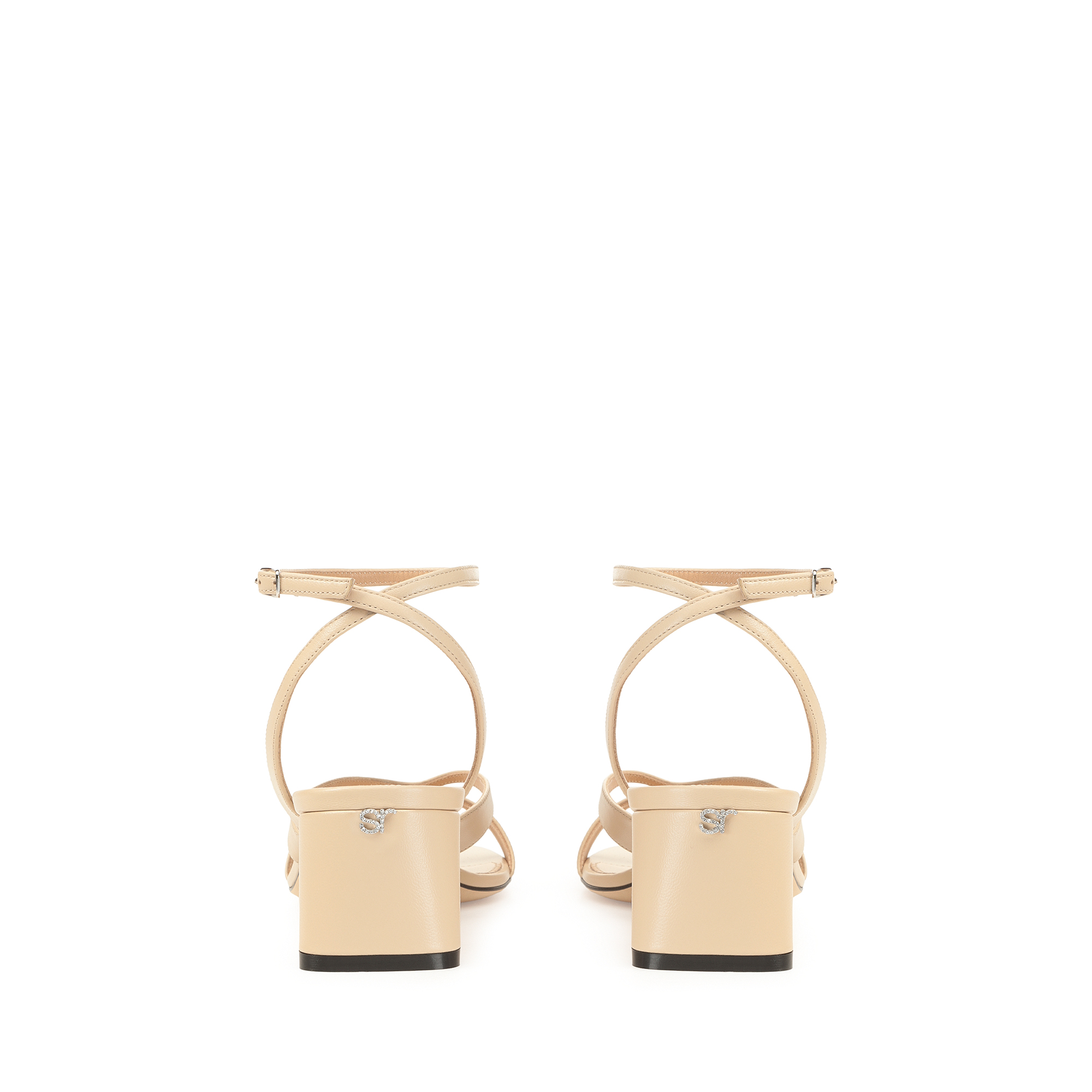 ★SS25newcollection★Sergio Rossi★sr Pilier-Sandals Chalk Sandalen Weiss Mittlere Absätze: 50mm, sr Pilier - Sandals