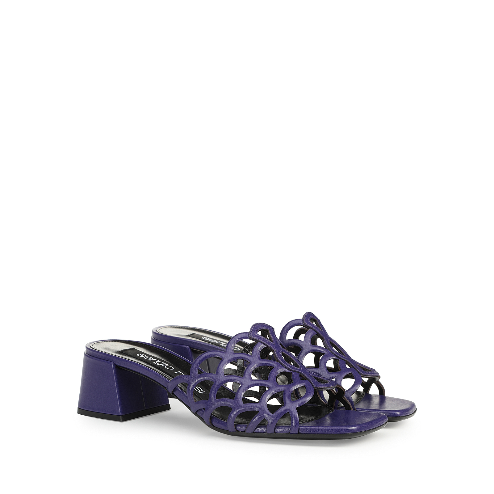 Sandals violet Low heel: 45mm, sr Mermaid - Sandals Iris