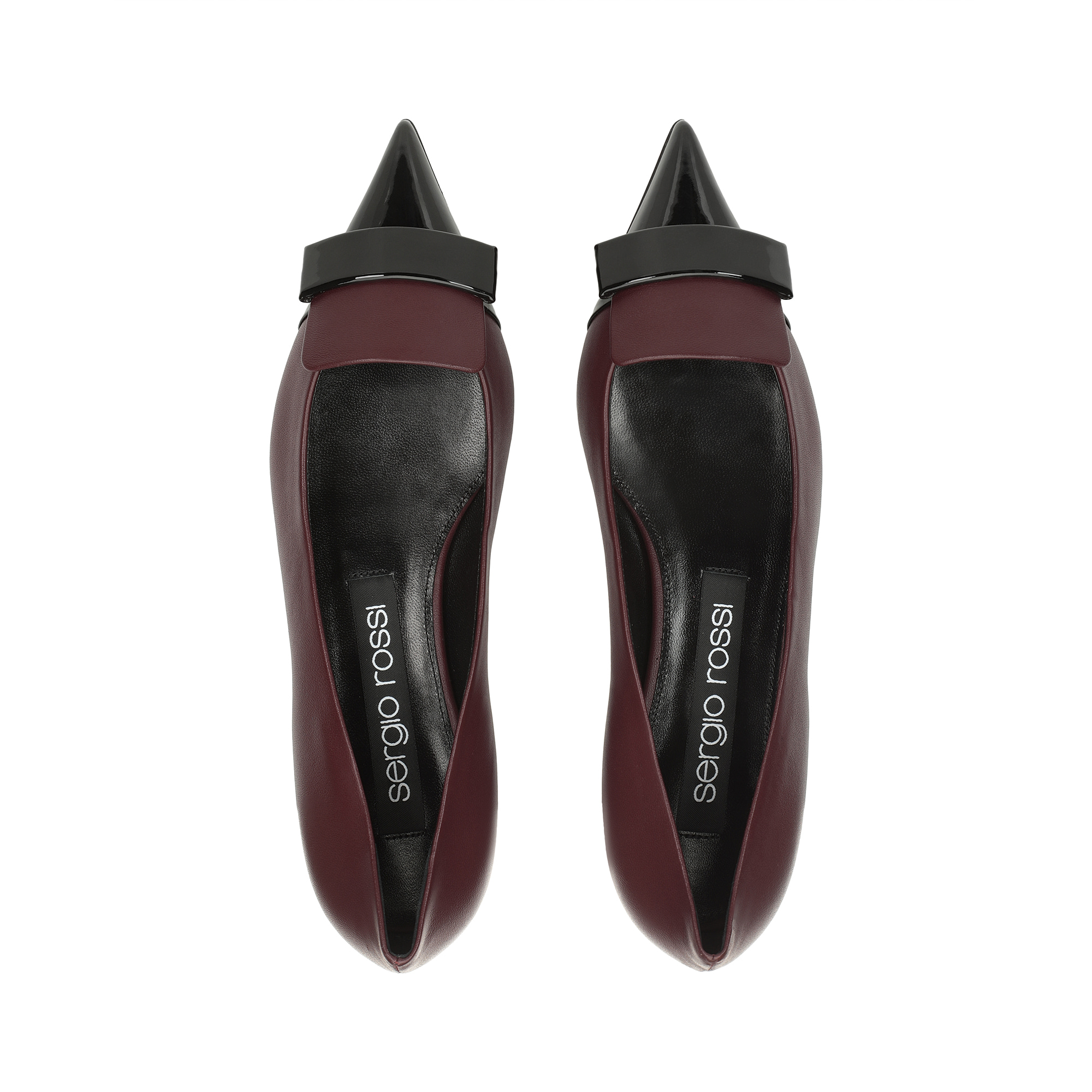 Ballerinas Red Flat: 10mm, sr1 - Ballerinas Wine | Sergio Rossi
