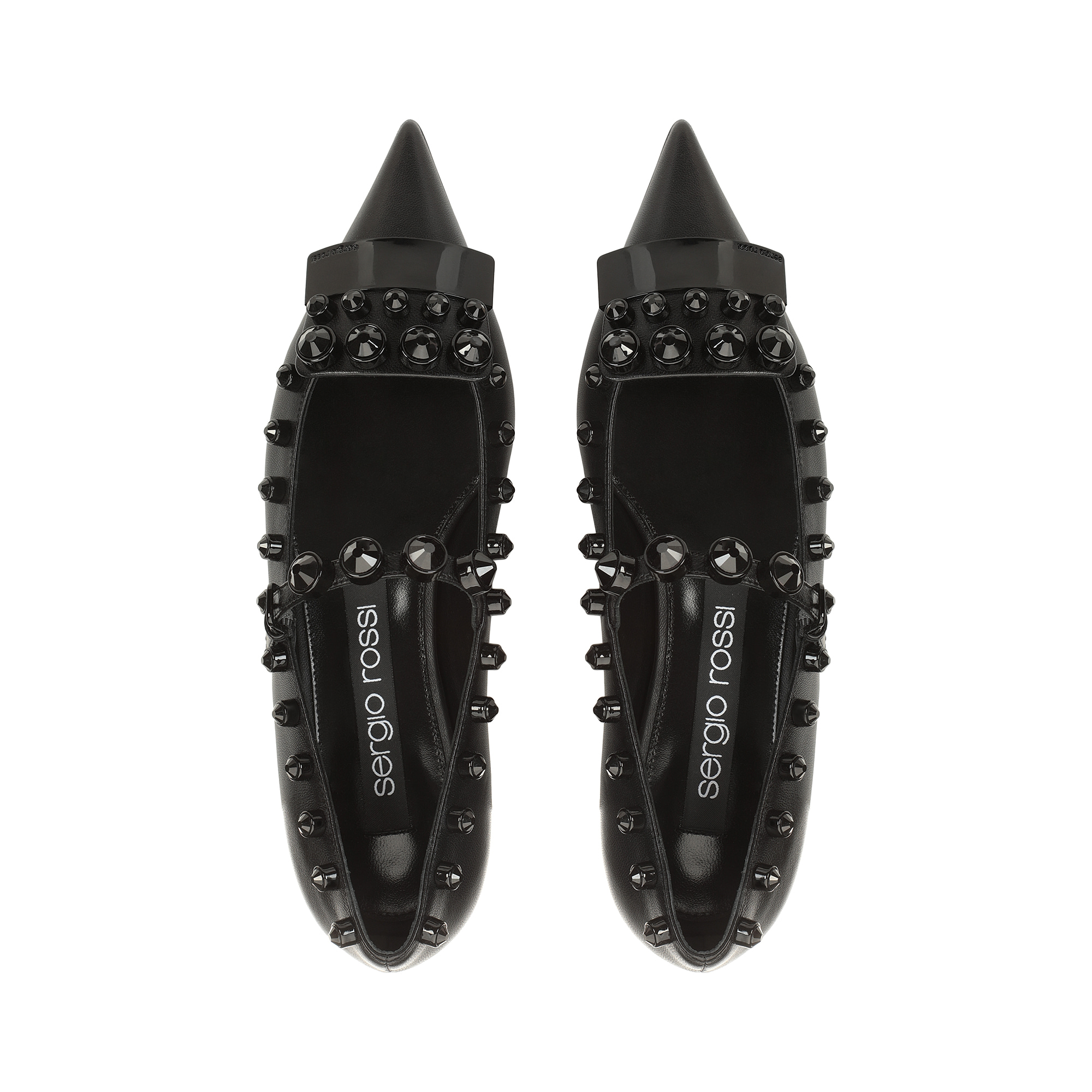 VERY掲載★SS25新作【Sergio Rossi】sr Diani-Ballerinas Black Ballerinas Black Flat: 5mm, sr Diani - Ballerinas Black