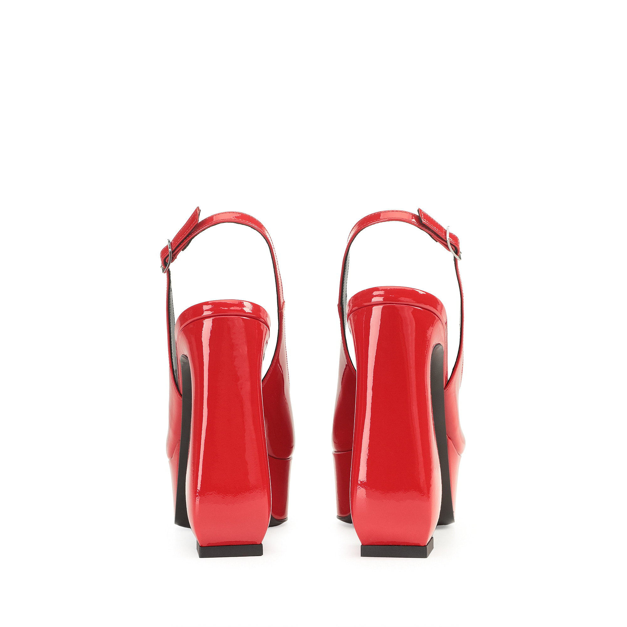 Slingbacks Red High heel: 85mm, SI ROSSI - Slingbacks