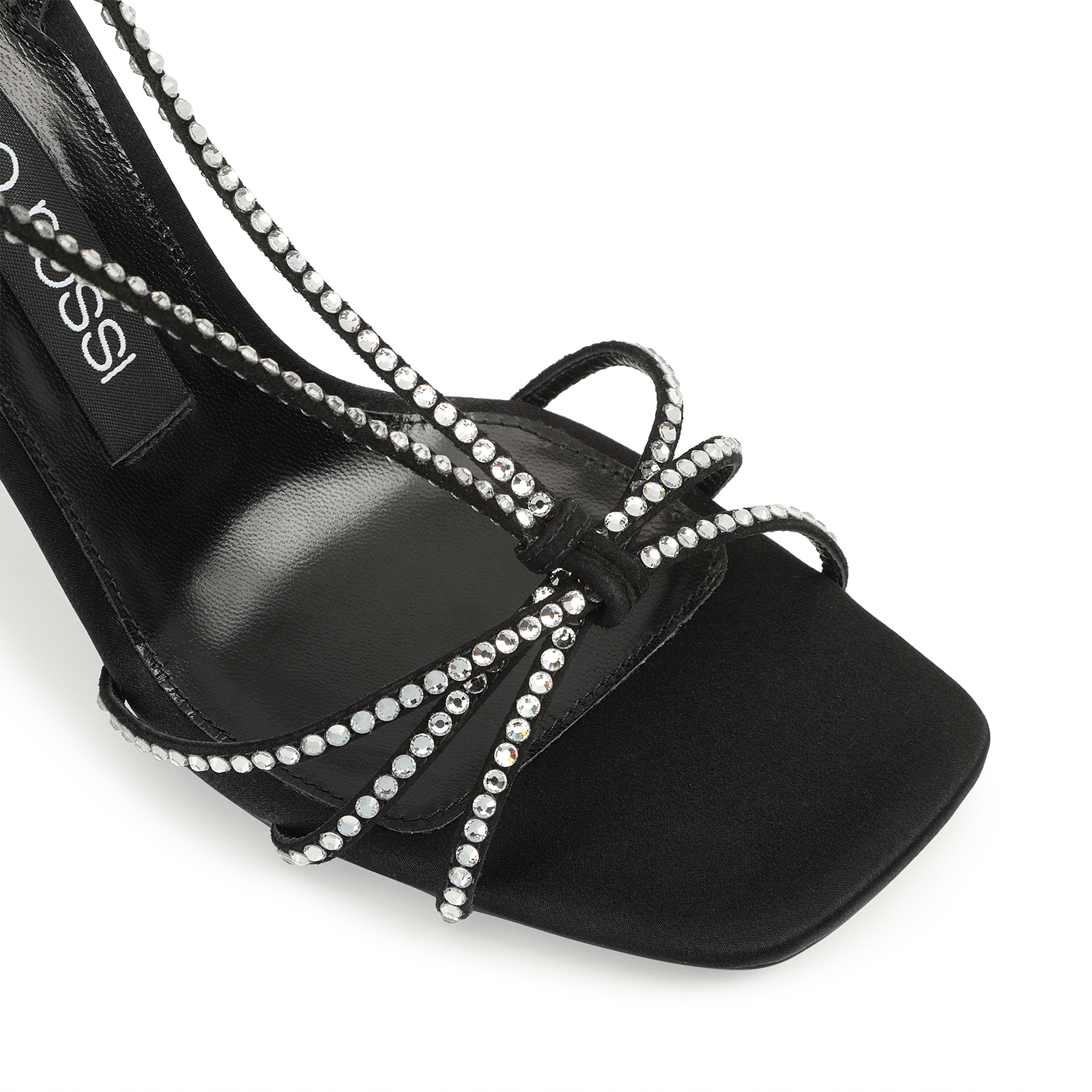 Sandals Black High heel: 95mm, sr Dea Crystal | Sergio Rossi