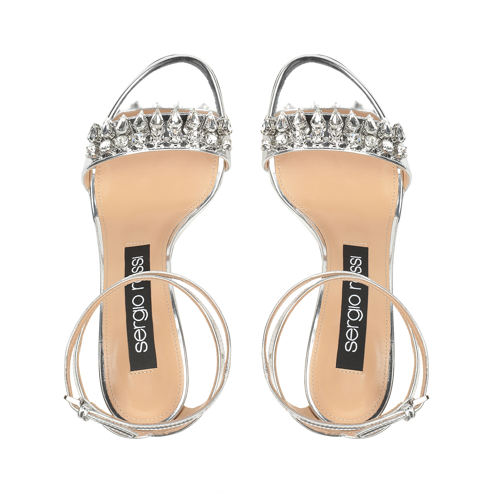 ★新作★Sergio Rossi★sr Godiva Precious-Flat sandals Silver B07050MTEZ02111.5914.4.H1.jpg