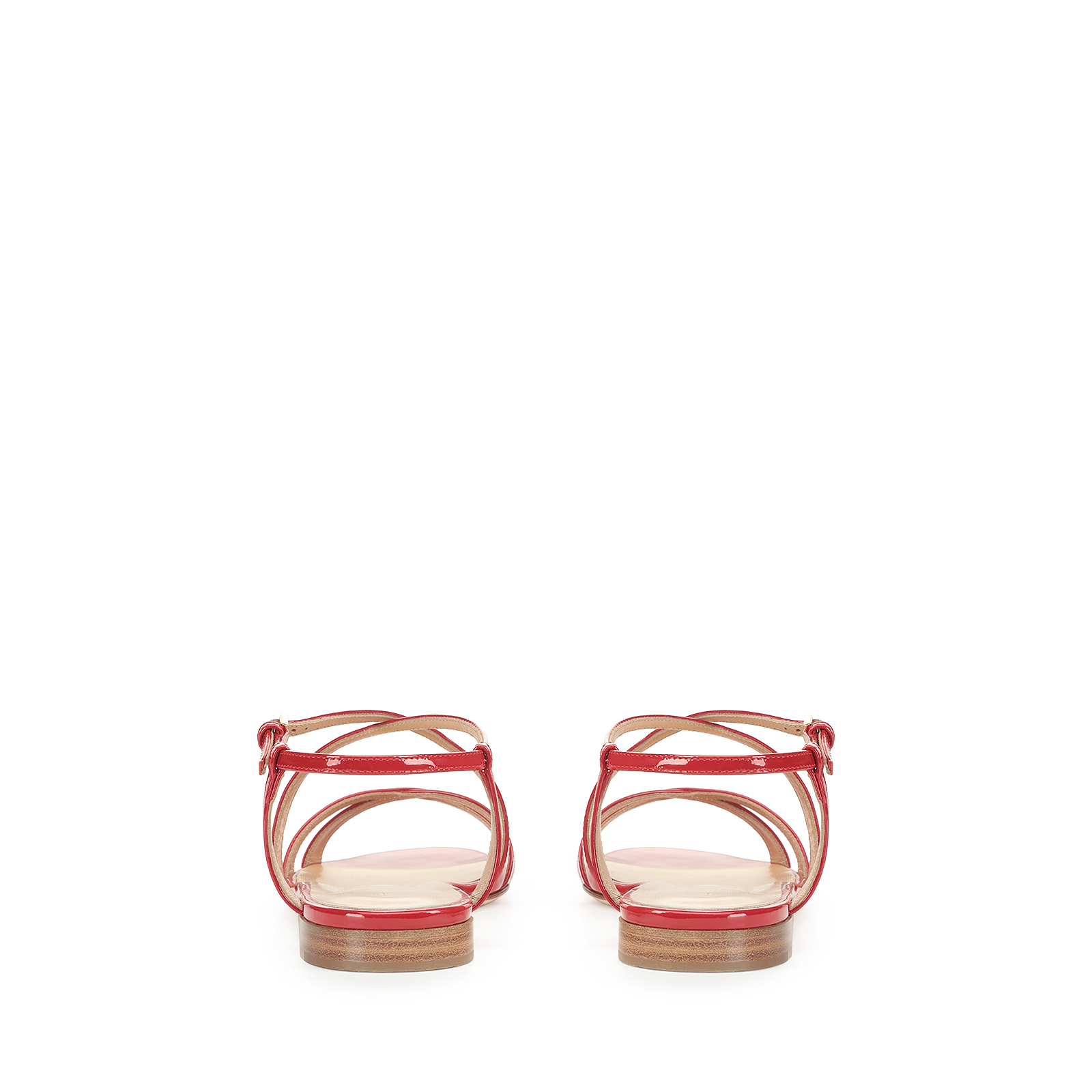 【Sergio Rossi】大人気★Bon Ton スエード サンダル メタリック サンダル レッド フラット: 10mm, Bon ton | Sergio Rossi