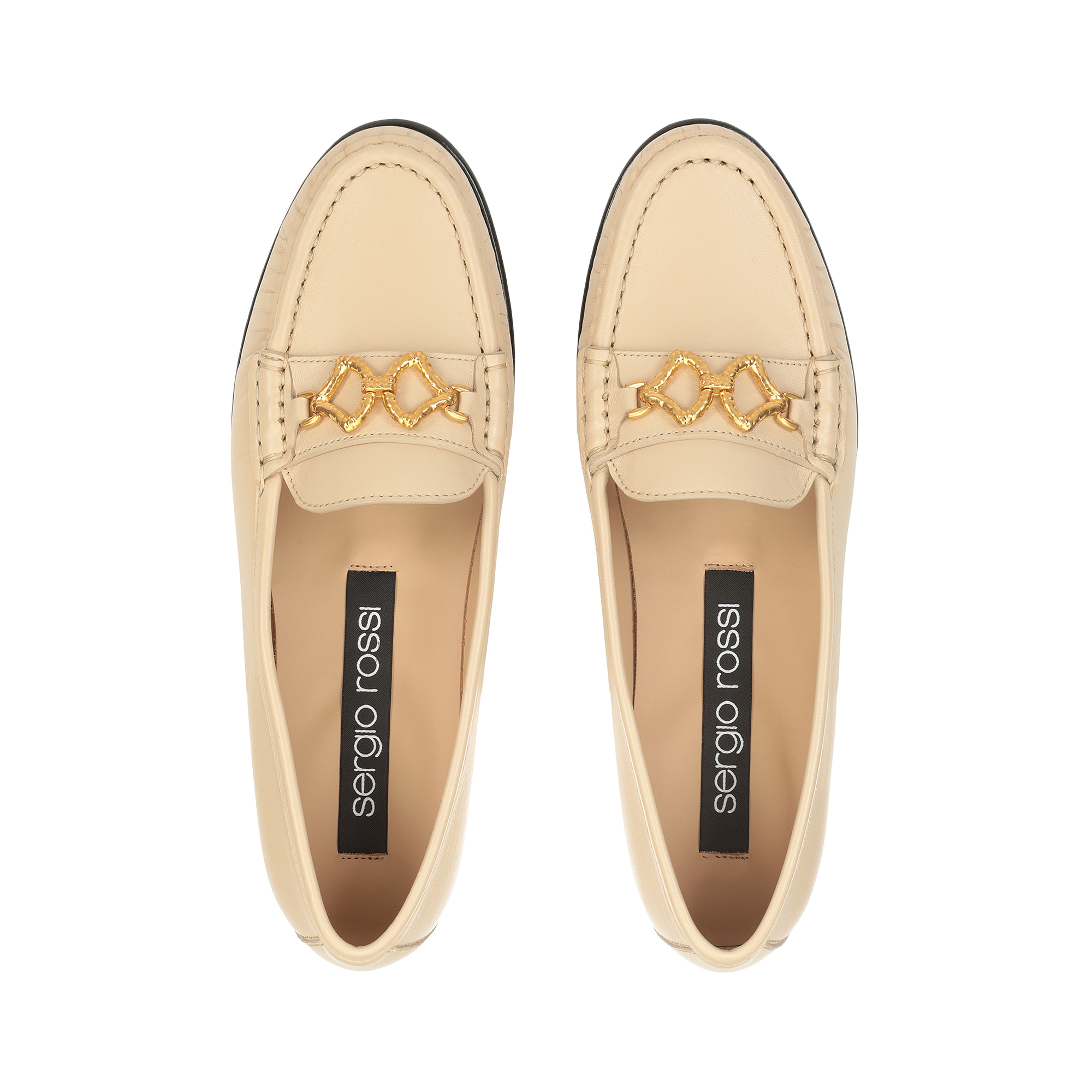 ★SS25★Sergio Rossi★sr Sea Scale-Loafers ローファー Chalk Loafers Grey Low heel: 15mm, sr Nora - Loafers Natur