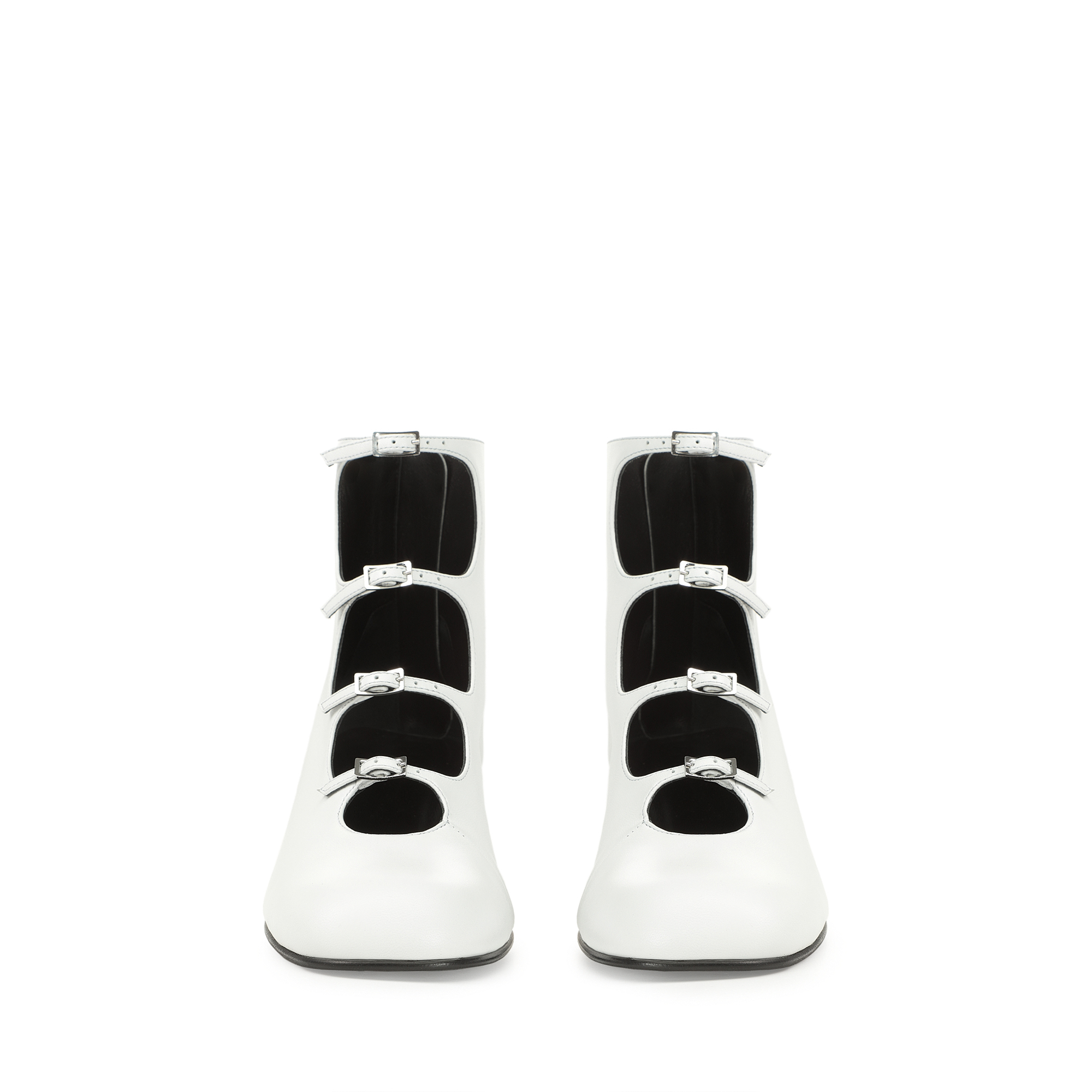 ☆Sergio Rossi☆セール!SI ROSSI Sabot 9mm Nappa Soft Bianco Booties White Low heel: 45mm, SI ROSSI - Booties White
